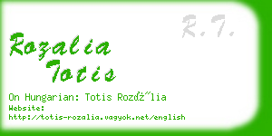 rozalia totis business card